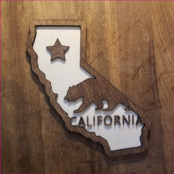 California Wooden Sign