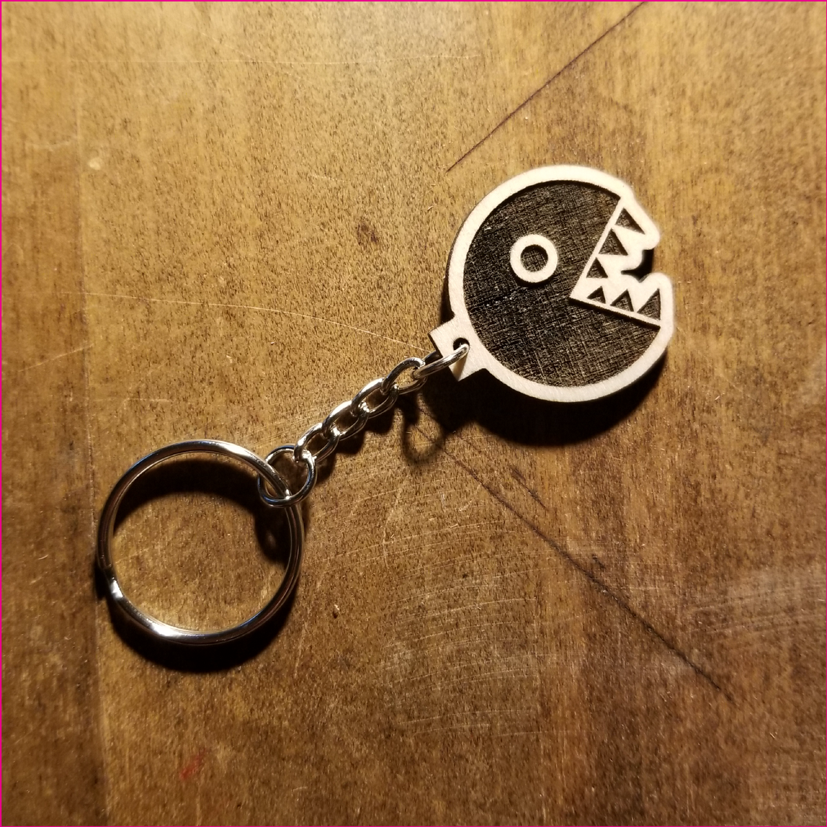 Chain Chomp Wooden Keychain