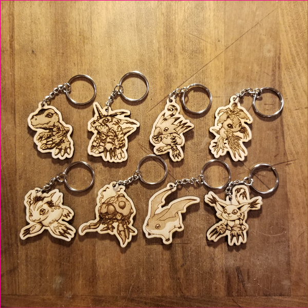 Digital Monster Keychains