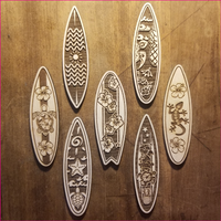 Hawaiian Surf Board Wooden Magnets